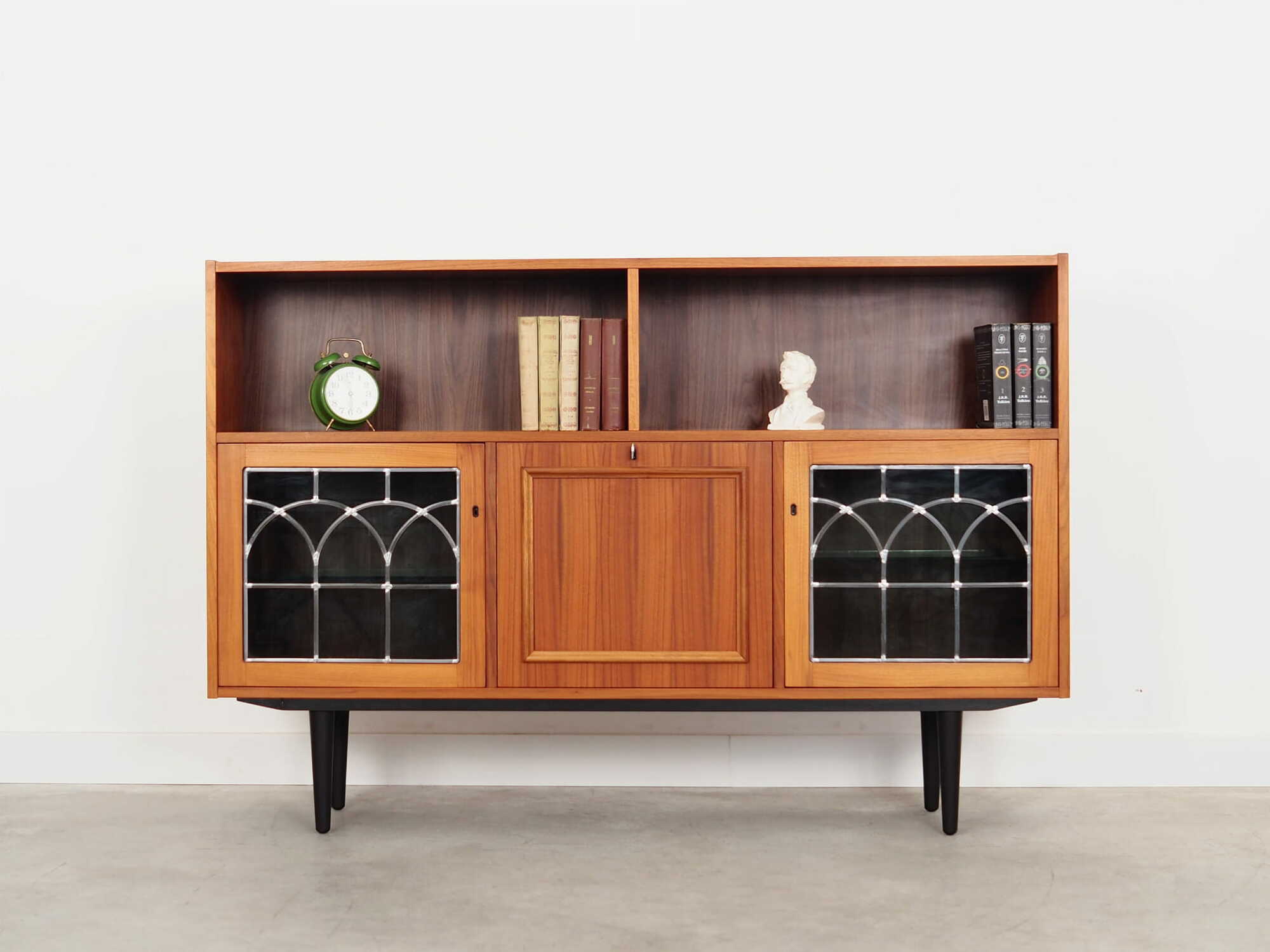 Vintage Bookshelf Wood Brown 1970s 1