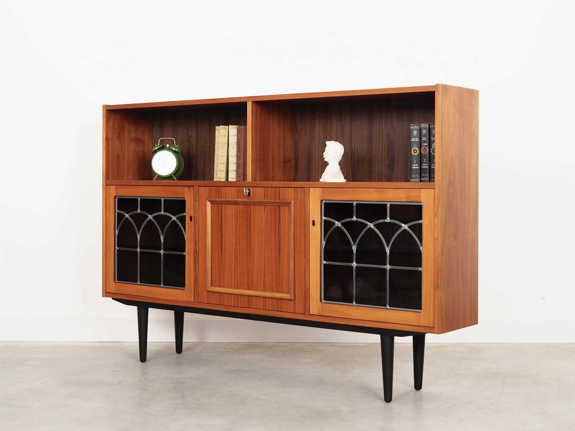 Vintage Bookshelf Wood Brown 1970s 3