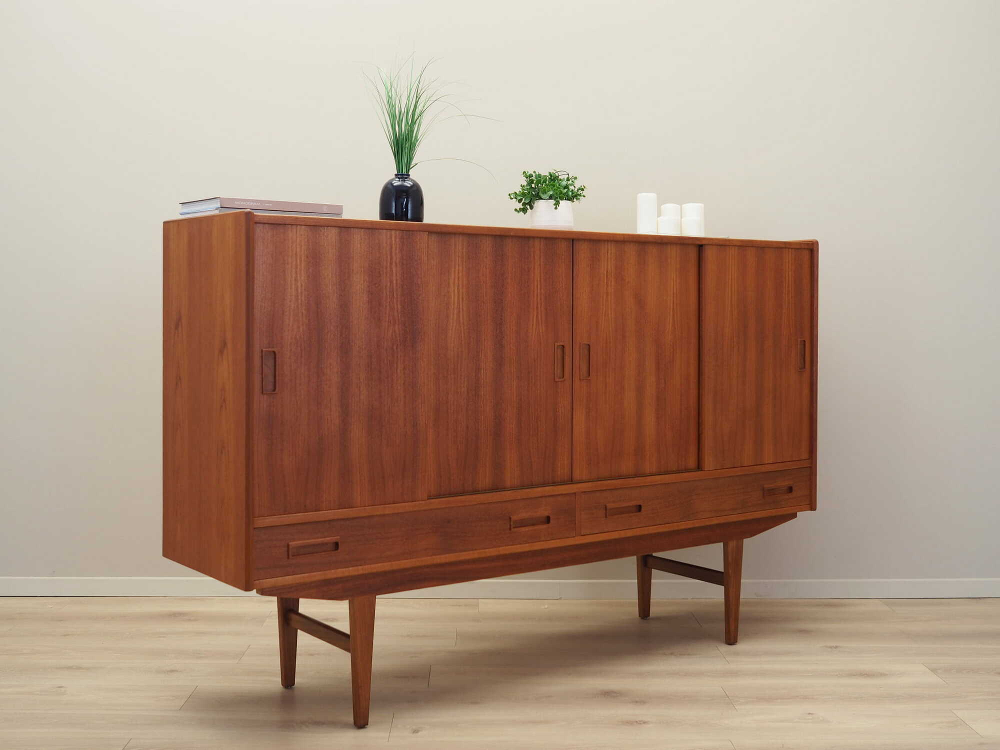 Highboard vintage in teak marrone anni '70 5