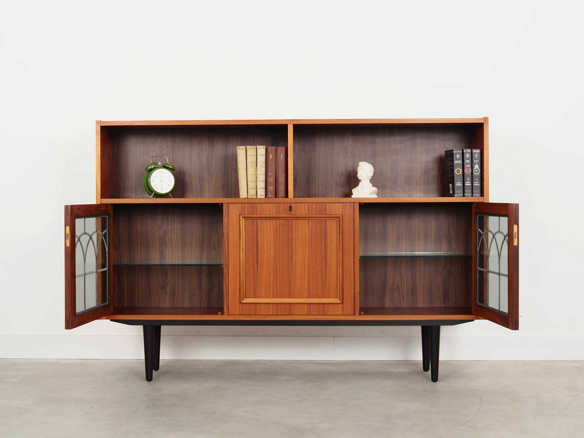 Vintage Bookshelf Wood Brown 1970s 2
