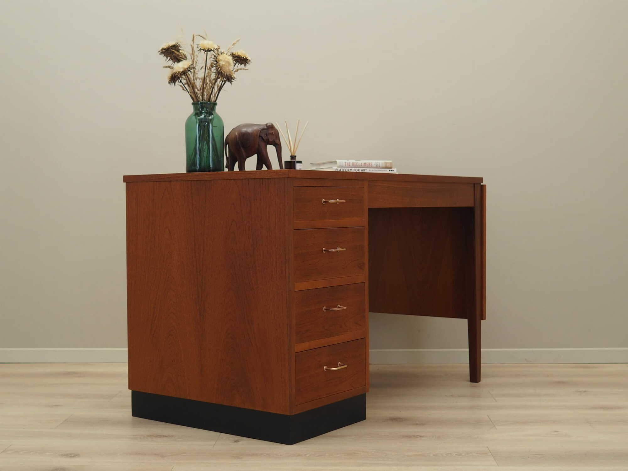 Vintage desk teak brown 1970s 6
