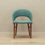 Vintage chair teak wood textile turquoise 1970s 1