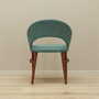 Vintage chair teak wood textile turquoise 1970s 4