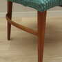 Vintage chair teak wood textile turquoise 1970s 8