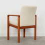 Vintage Chair Teak Wood Textile White 1970s 3