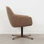 Vintage chair metal textile brown 1970s 5