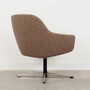 Vintage chair metal textile brown 1970s 4