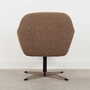 Vintage chair metal textile brown 1970s 3