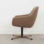 Vintage chair metal textile brown 1970s 2