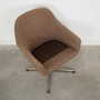 Vintage chair metal textile brown 1970s 8
