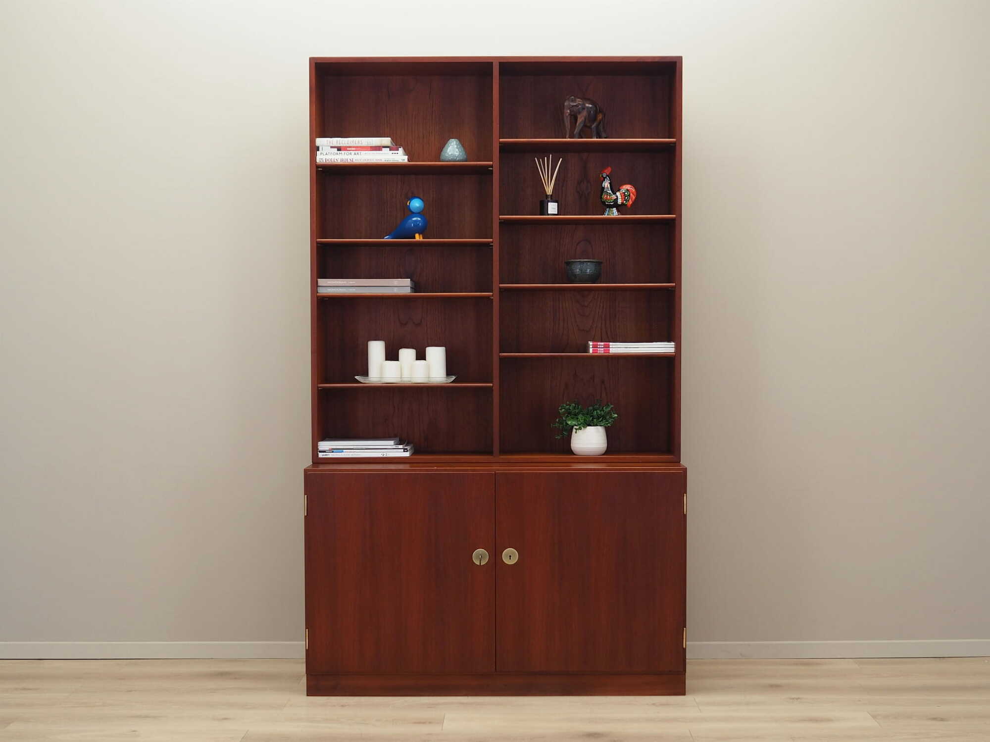 Vintage Bookshelf Teak Brown 1960s 1