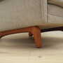 Vintage armchair Teak textile grey 1960s 8