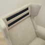 Vintage armchair Teak textile grey 1960s 9