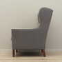 Vintage armchair beech wood textile grey 1970s 2