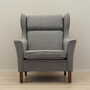 Vintage armchair beech wood textile grey 1970s 1