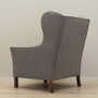 Vintage armchair beech wood textile grey 1970s 3