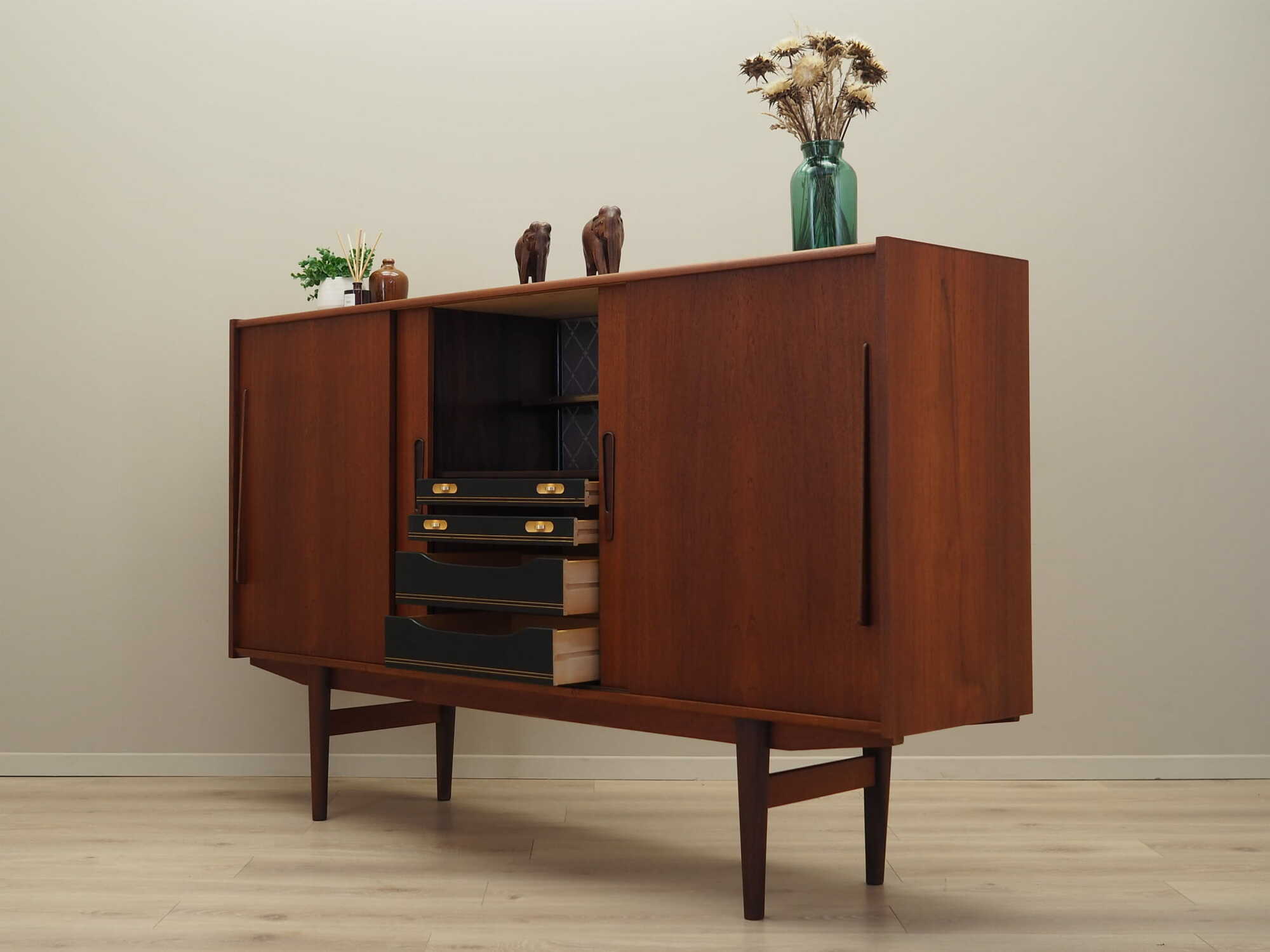 Vintage sideboard teak brown 1960s 4