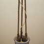 Vintage pendant lamp ceramic grey 1960s 7