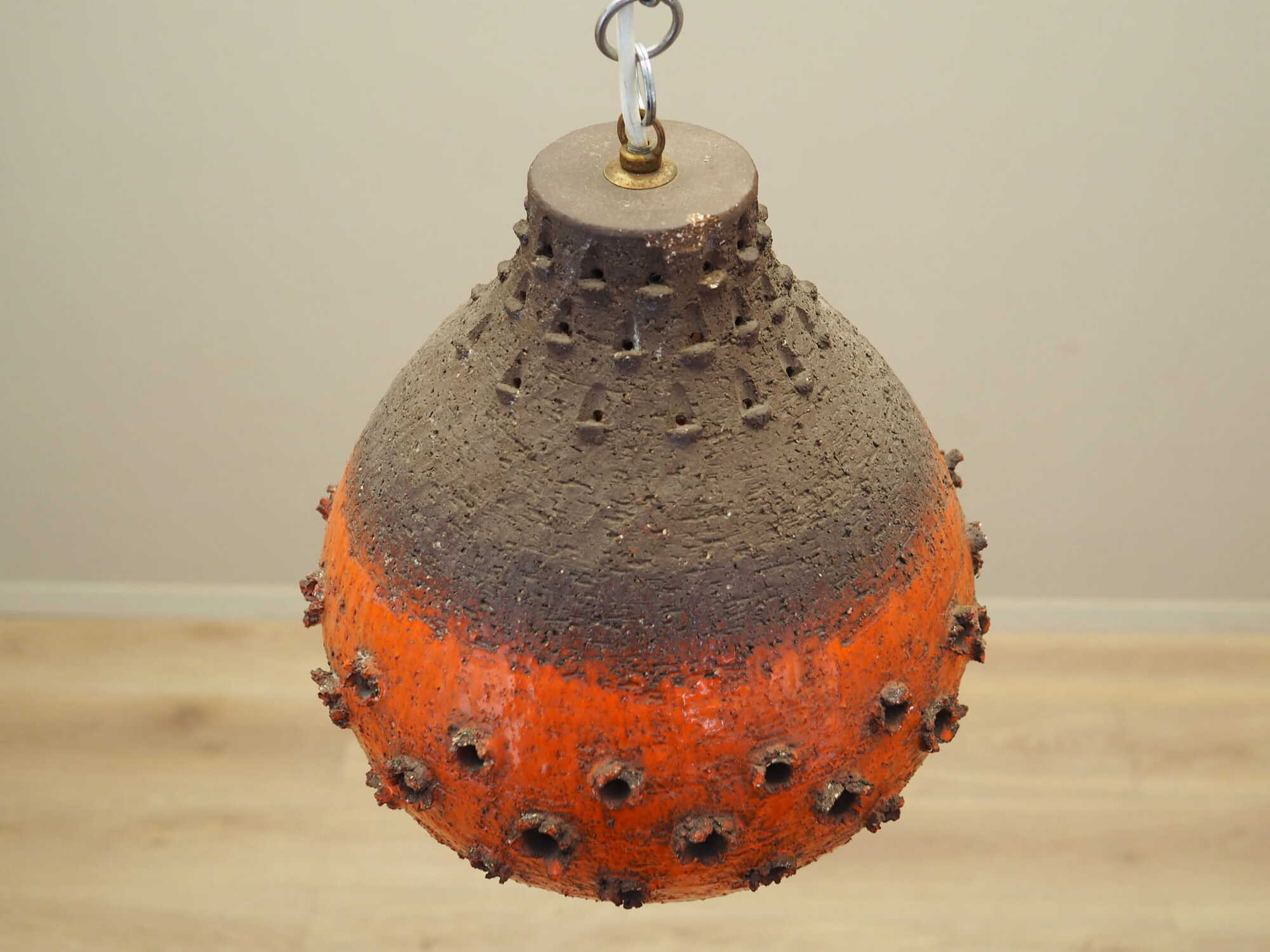 Vintage pendant lamp ceramic multicolor 1960s 2