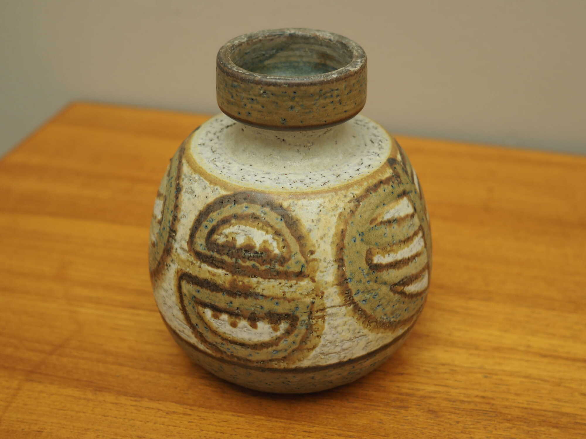 Vintage Vase Ceramic Multicolored 1970s 4