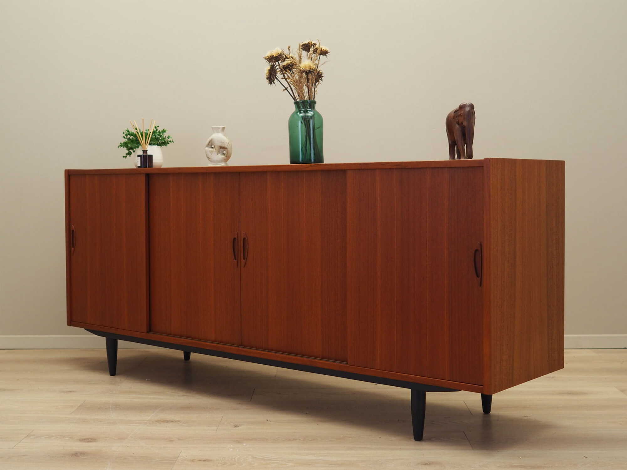 Vintage Sideboard Teak Wood Brown 1970s 3