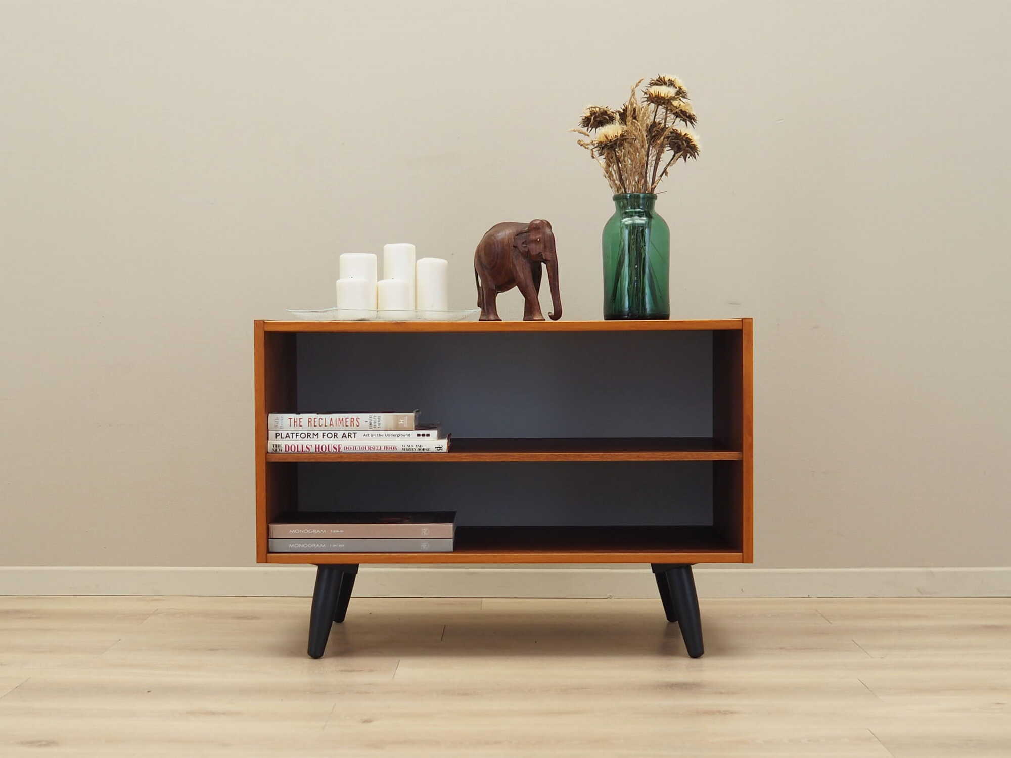 Vintage Bookshelf Teak Brown 1970s 1
