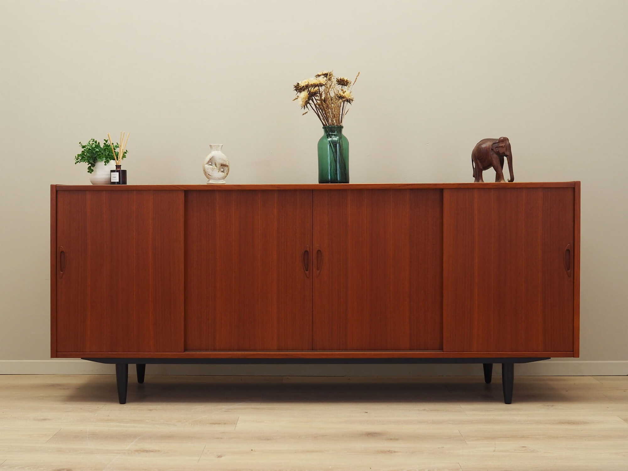 Vintage Sideboard Teak Wood Brown 1970s 1
