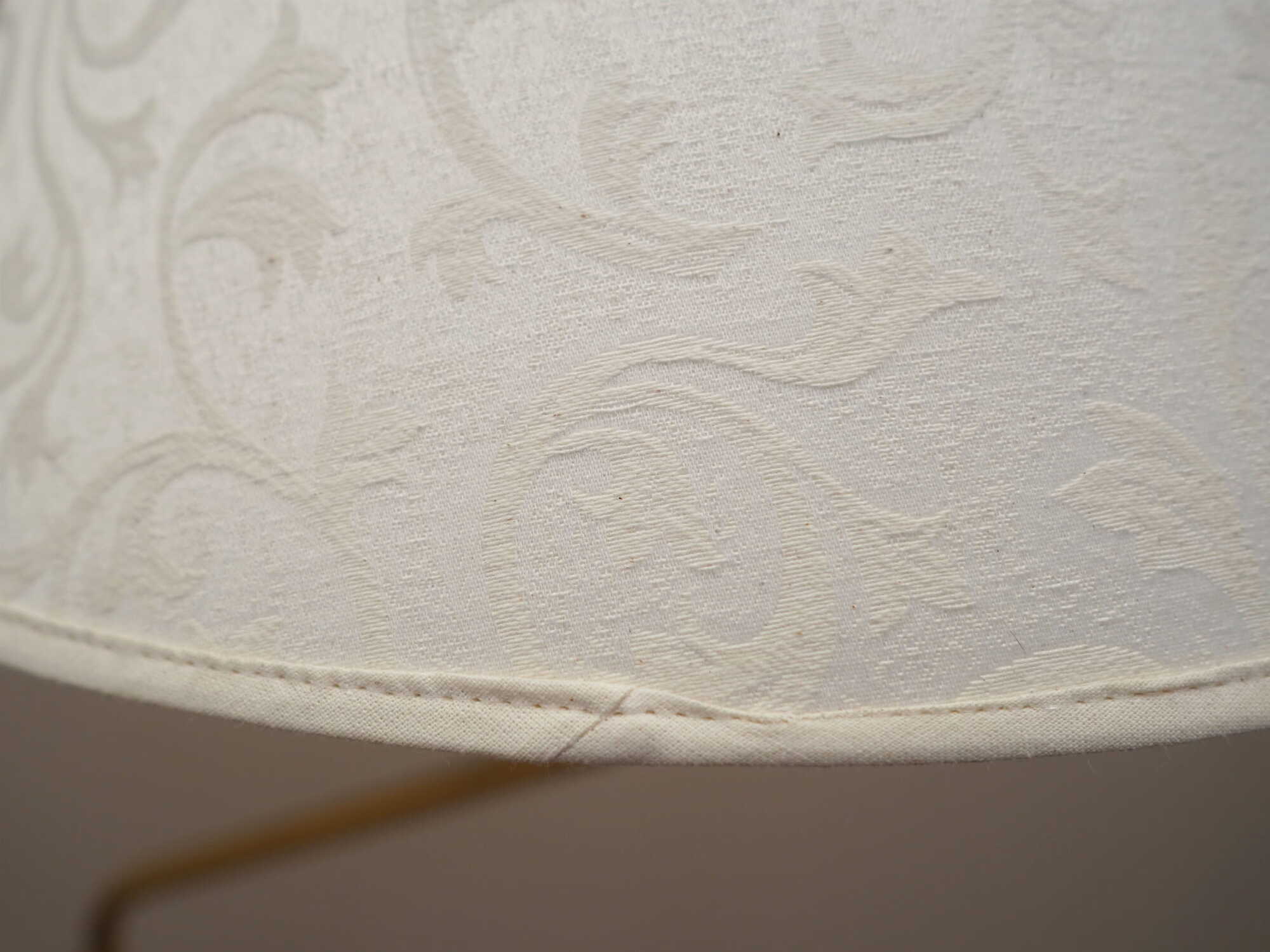 Vintage floor lamp metal textile white 1970s 6