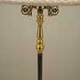 Vintage floor lamp Metal Fabric White 1970s 3