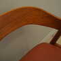 4x Chair Teak Wood Faux Leather Beige 1970s 7