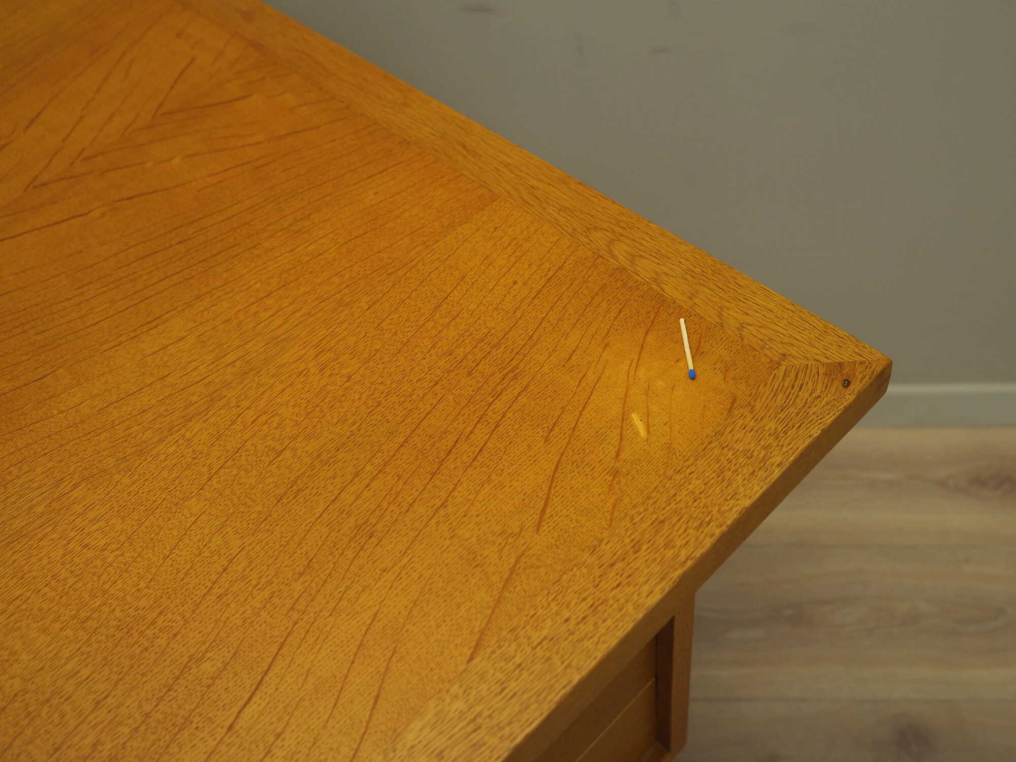 Vintage Desk Ash Wood Brown 1960s 7