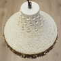 Vintage pendant lamp ceramic brown 1960s 3