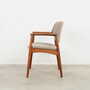 Vintage Chair Teak Wood Textile Grey 1960s 3