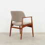 Vintage Chair Teak Wood Textile Grey 1960s 6
