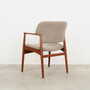 Vintage Chair Teak Wood Textile Grey 1960s 4