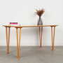 Vintage Table Wood Beige 1970s 3