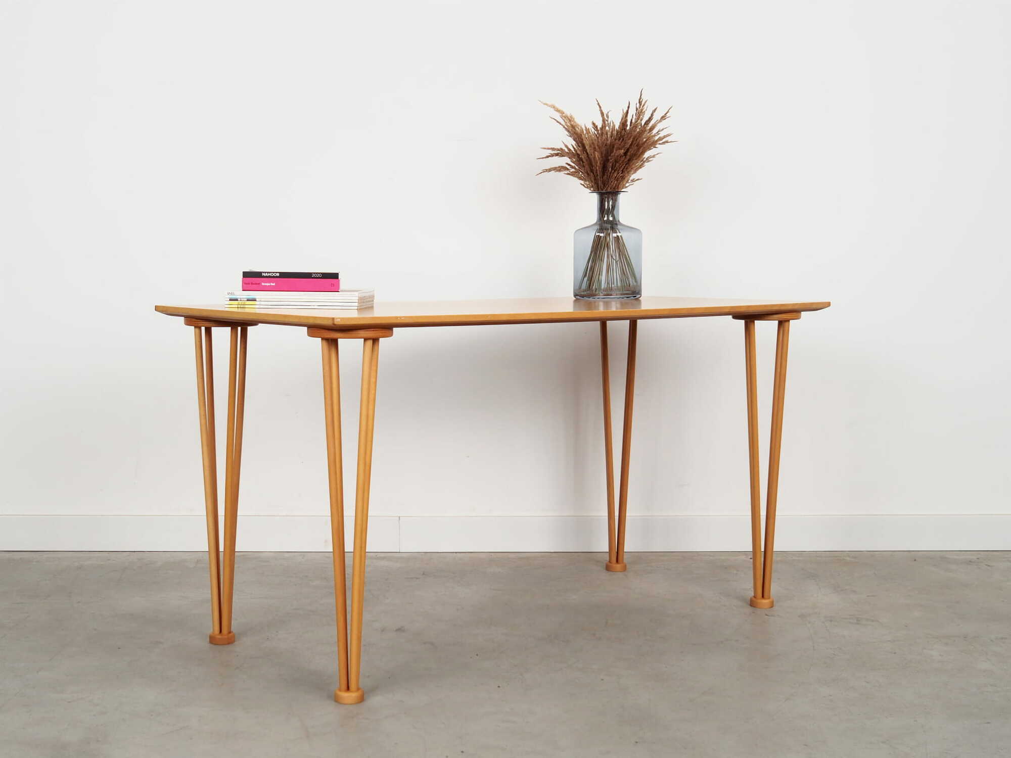 Vintage Table Wood Beige 1970s 3