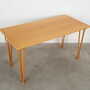 Vintage Table Wood Beige 1970s 5
