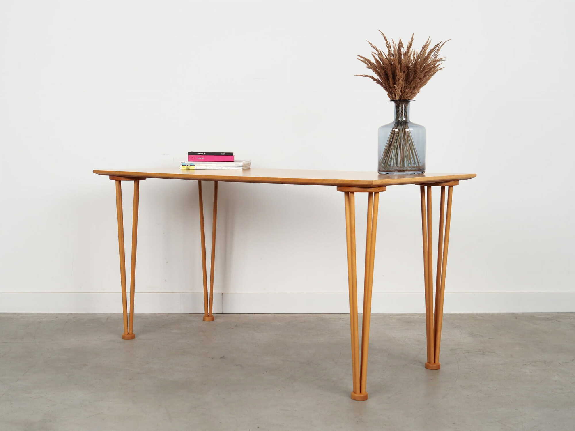 Tavolo vintage legno beige anni '70  2