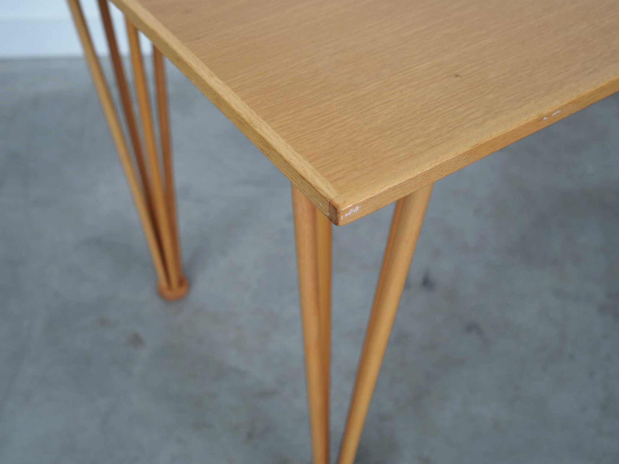 Tavolo vintage legno beige anni '70  6