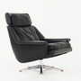 Vintage office chair leather black 1970s 3