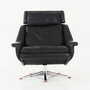 Vintage office chair leather black 1970s 1