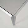 Vintage Table Aluminum Grey 1980s 4