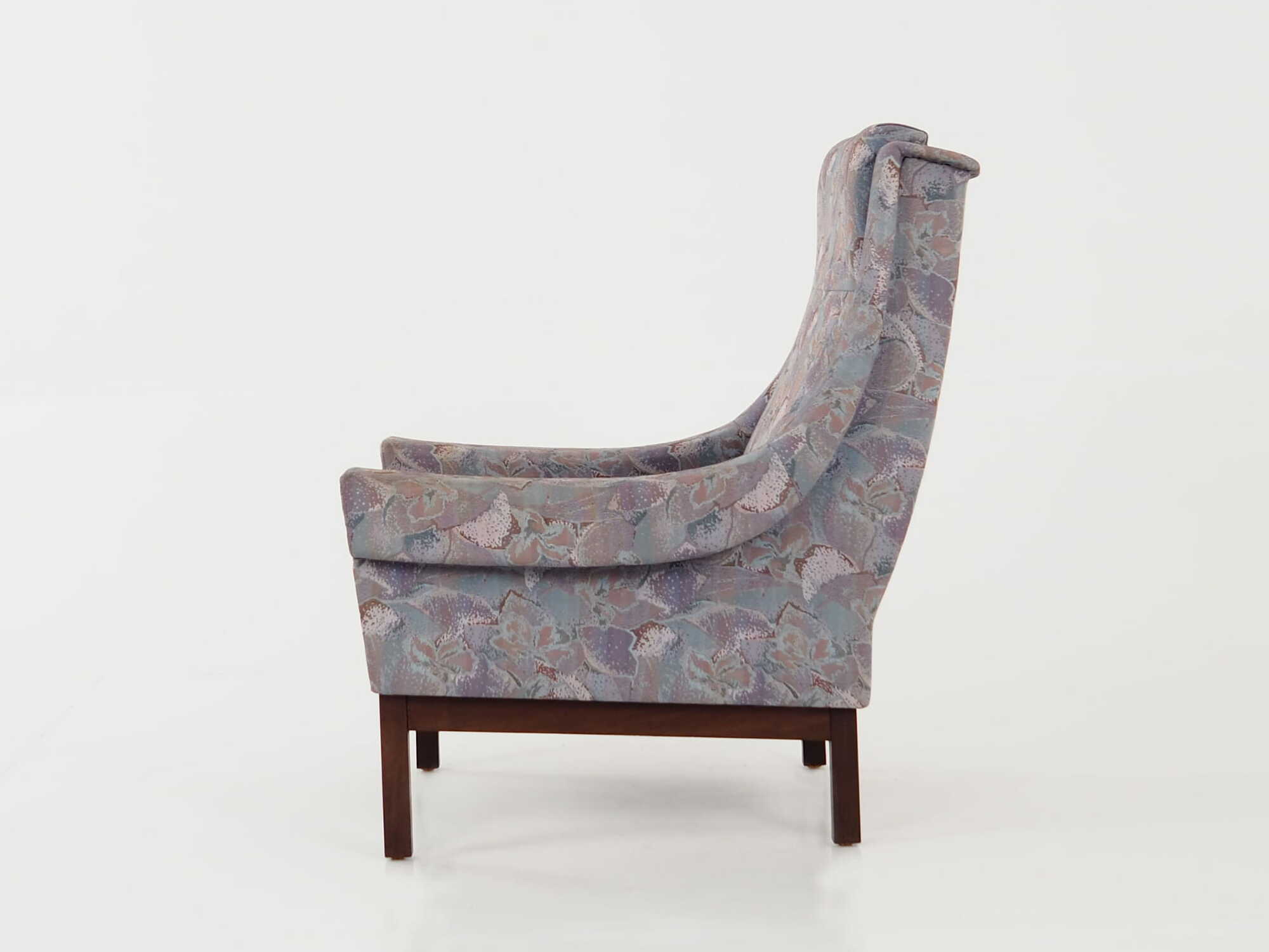 Vintage armchair beech wood textile violet 1960s 3