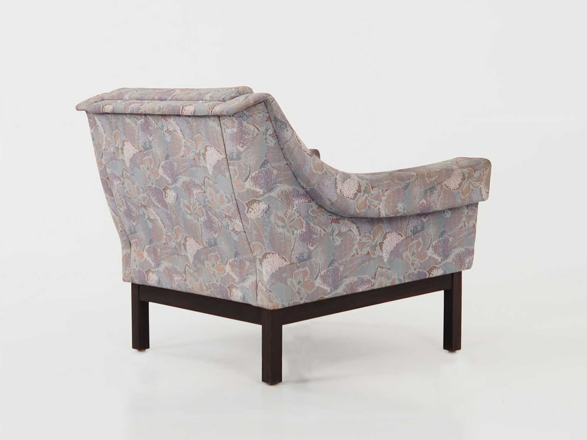 Vintage armchair beech wood textile violet 1960s 4