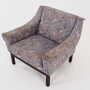 Vintage armchair beech wood textile violet 1960s 8