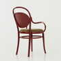 Vintage chair beech wood textile green 6