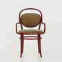 Vintage chair beech wood textile green 2