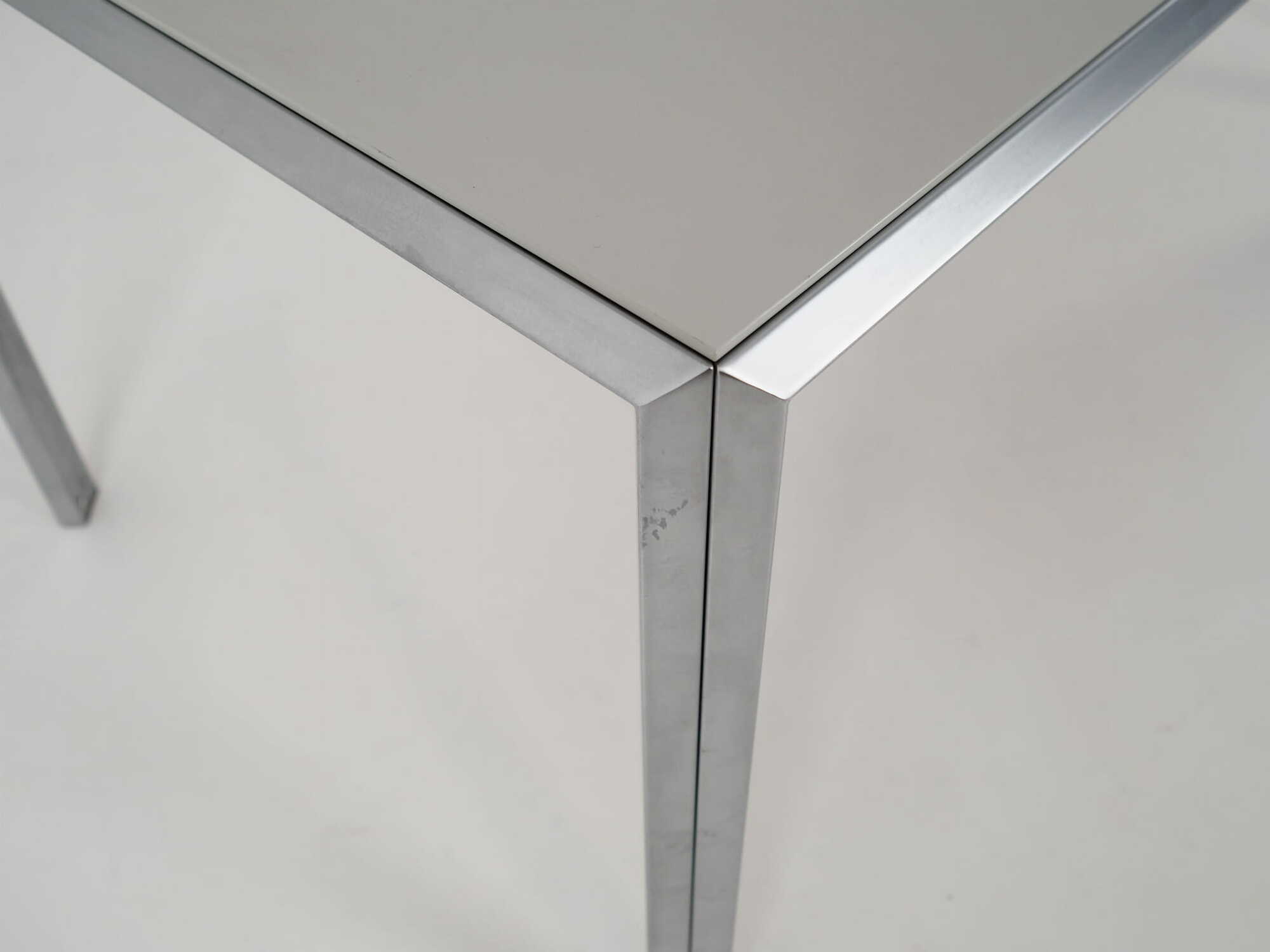 Vintage Table Aluminum Grey 1980s 6