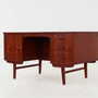 Vintage Desk Teak Wood Brown 1970s 3